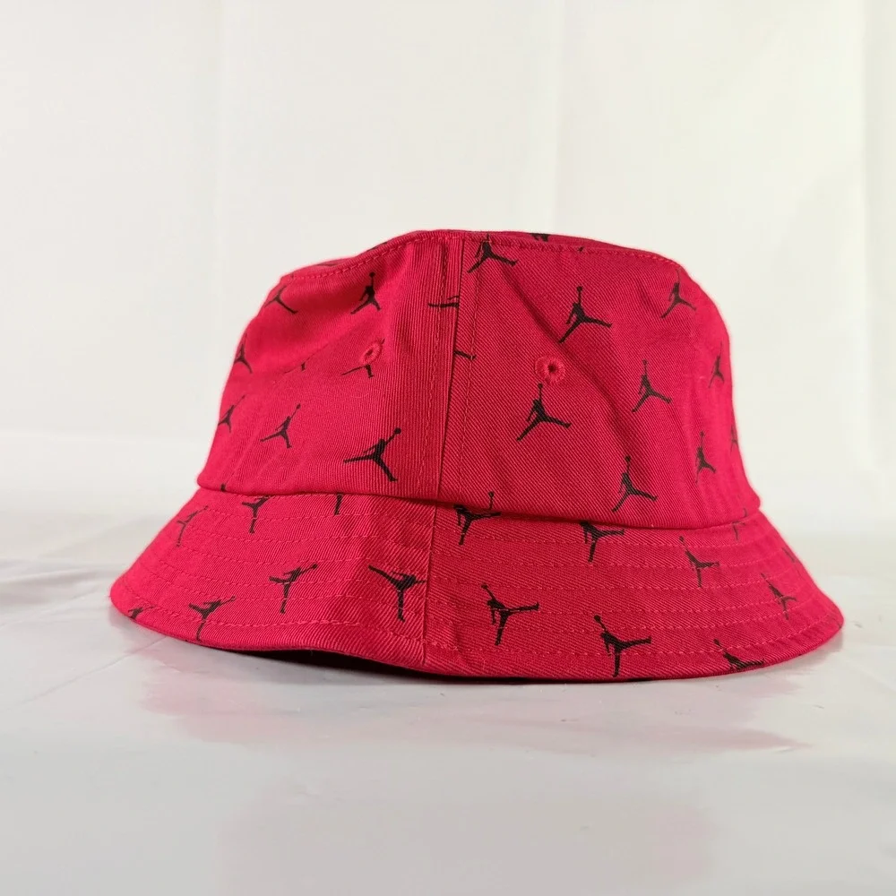 Jordan Boys Gym Red Allover Jumpman Bucket Hat Size 4-7 NWT‎